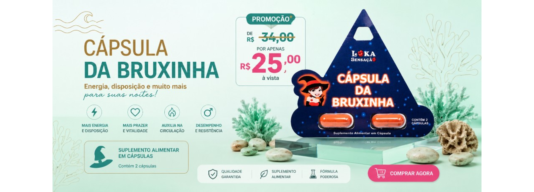 Cápsula da Bruxinha Energético