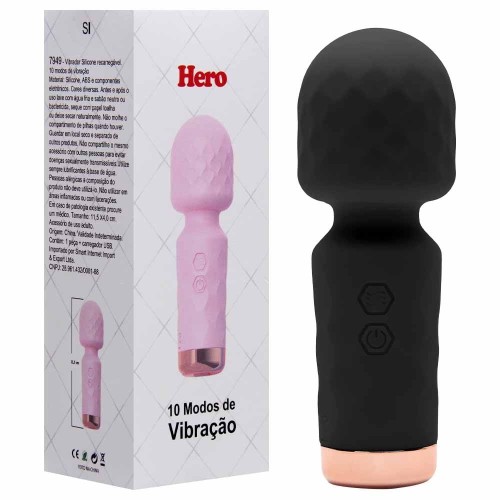 Mini Varinha Mágica Hero Recarregável Sexy Import Mini Varinha Mágica Hero Recarregável Sexy Import