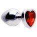 Plug Anal Aço Coração G 9 X 4cm Sexy Import Plug Anal Aço Coração G 9 X 4cm Sexy Import