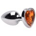 Plug Anal P Coração Aço Inox 7 X 2,8cm Sexy Import