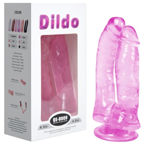 Pênis Duplo Jelly 17,5 X 3,5cm Ventosa Youvibe Vipmix