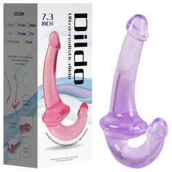 Pênis Duplo Jelly 20 X 3,3cm Strapless Youvibe Vipmix