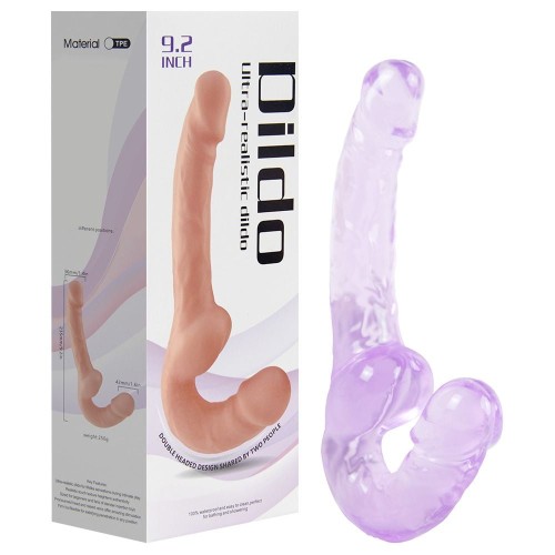 Pênis Duplo Jelly 23,5 X 3,3cm Strapless Youvibe Vipmix