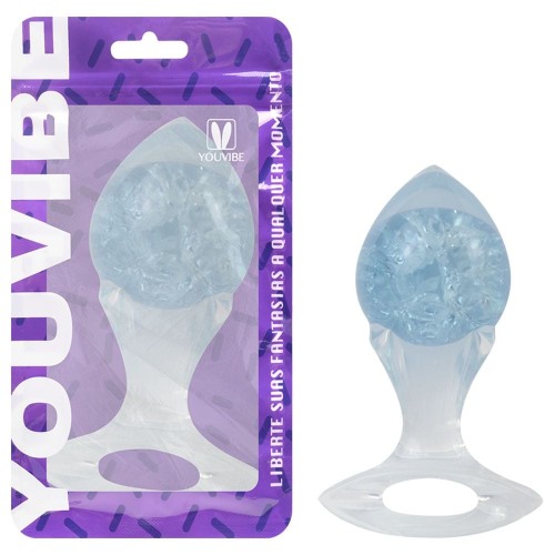 Plug Anal M Seta Esfera Vidro 9,6 X 5,7cm Vipmix