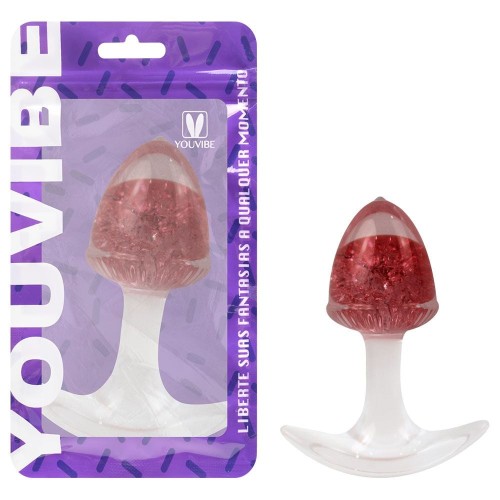Plug Anal P Bolota Esfera Vidro 8,7 X 6,5cm Vipmix
